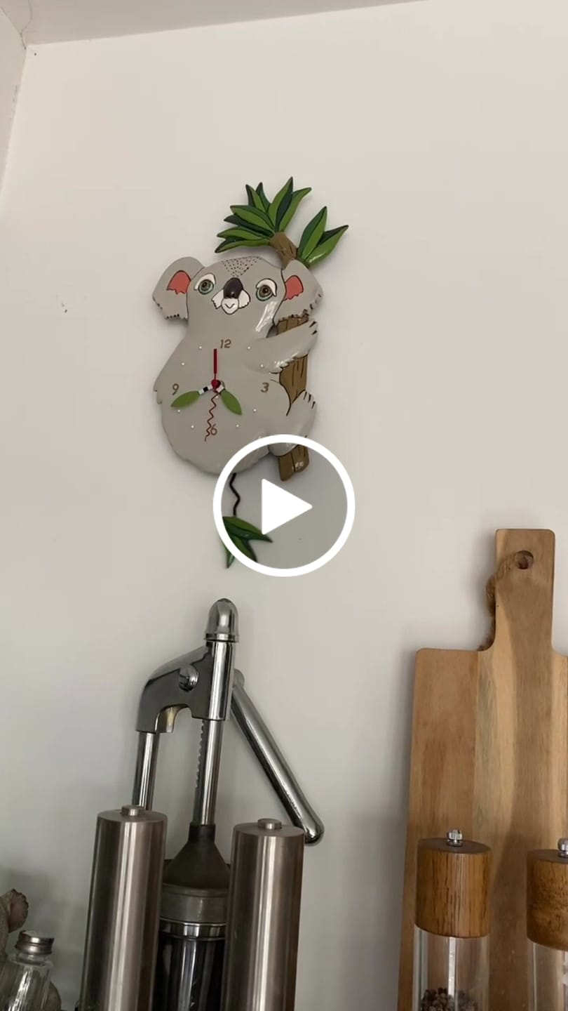 Customer video review of "Koolah Koala" Clock | Hand-Painted Nature-Inspired Wall Clock