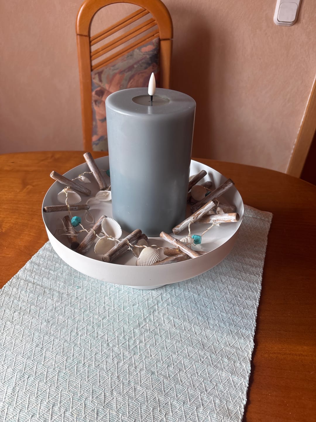 Customer photo review of LED Bloklys Ø 10 x 15 cm Salvie Grøn