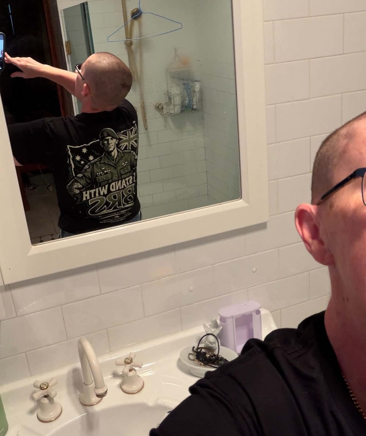Customer photo review of Big Chocky | Stand With BRS Tee