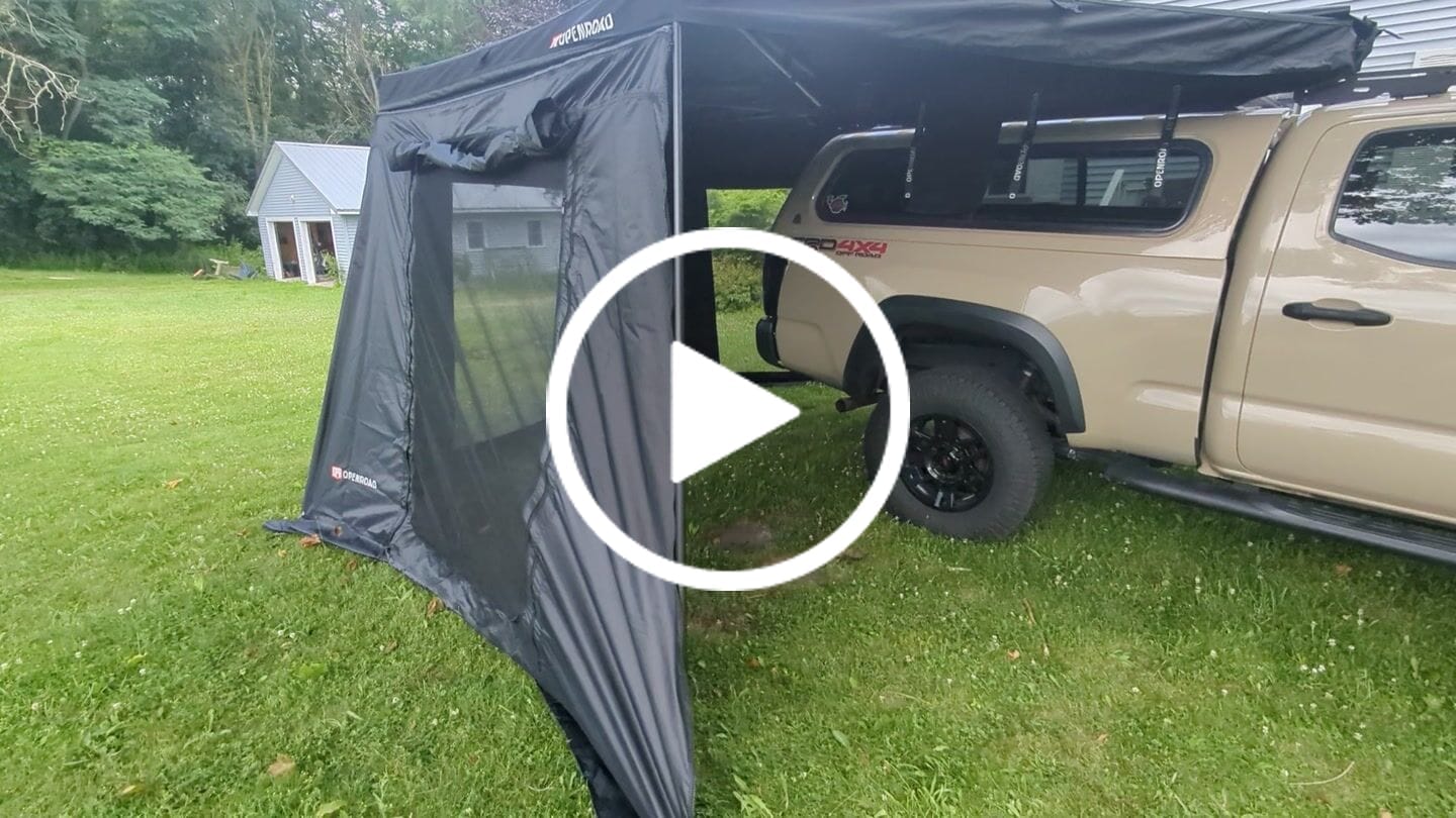 Customer video review of OPENROAD  270 Free Standing Awning for Camping-Adventure Series