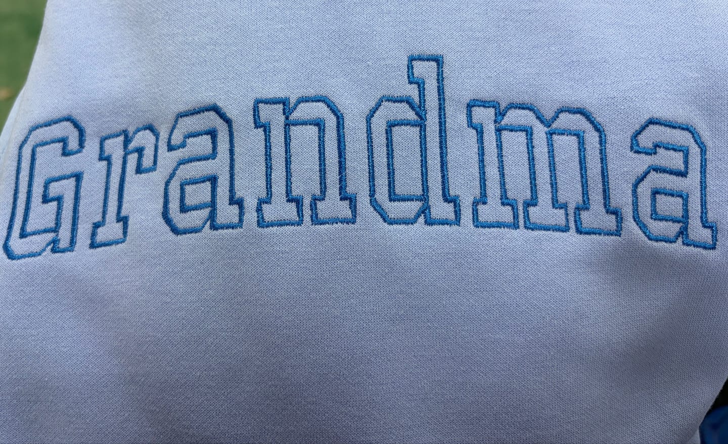 Customer photo review of Custom Embroidered Comfort Colors Grandma and Grandpa Sweatshirt, Gift for Grandma/Grandpa