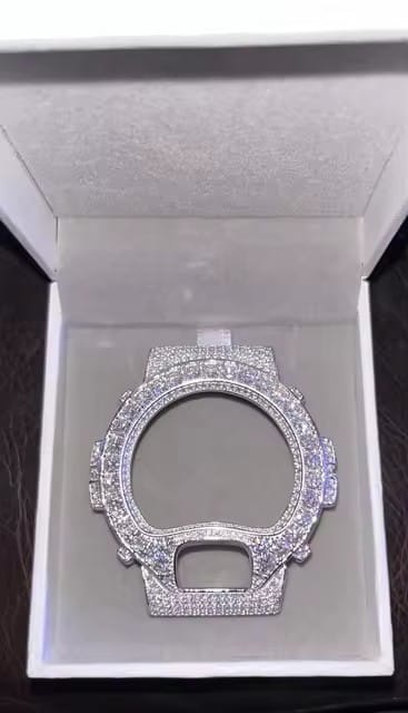Customer photo review of G Shock DW6900 Moissanite Watch Case 14K Gold