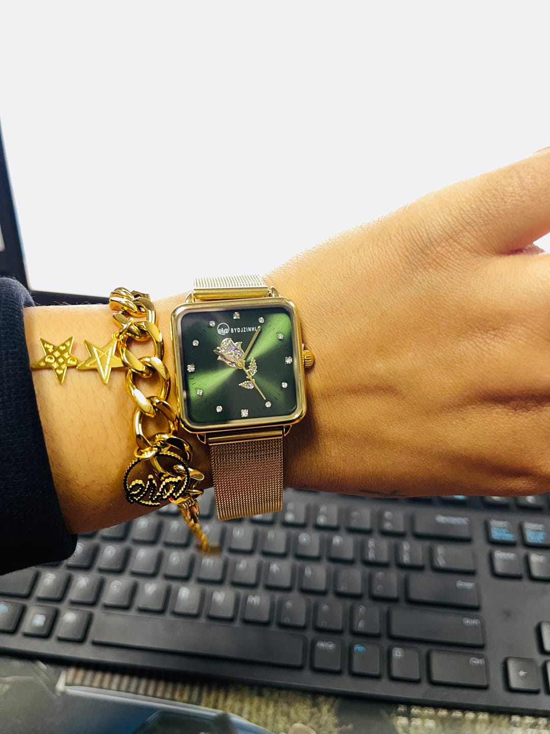 Customer photo review of Gold  Era Charm Bracelet