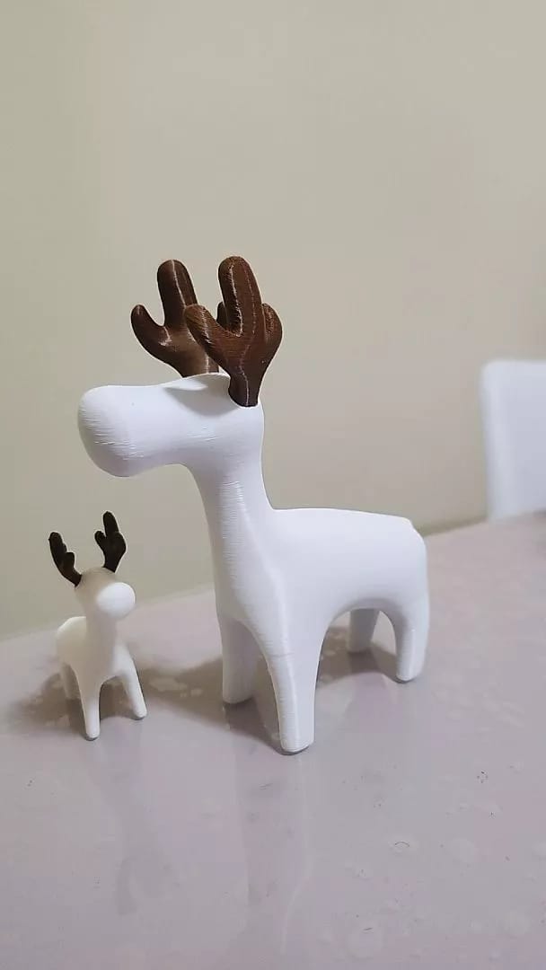 Customer photo review of Enfeite de Natal Kit de 2 Renas Minimalistas