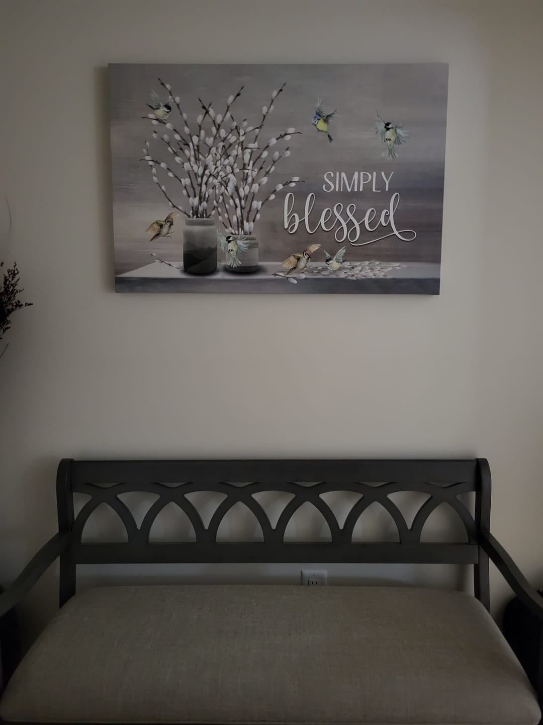 Customer photo review of Simply Blessed Wall Art Canvas - Christian Wall Art