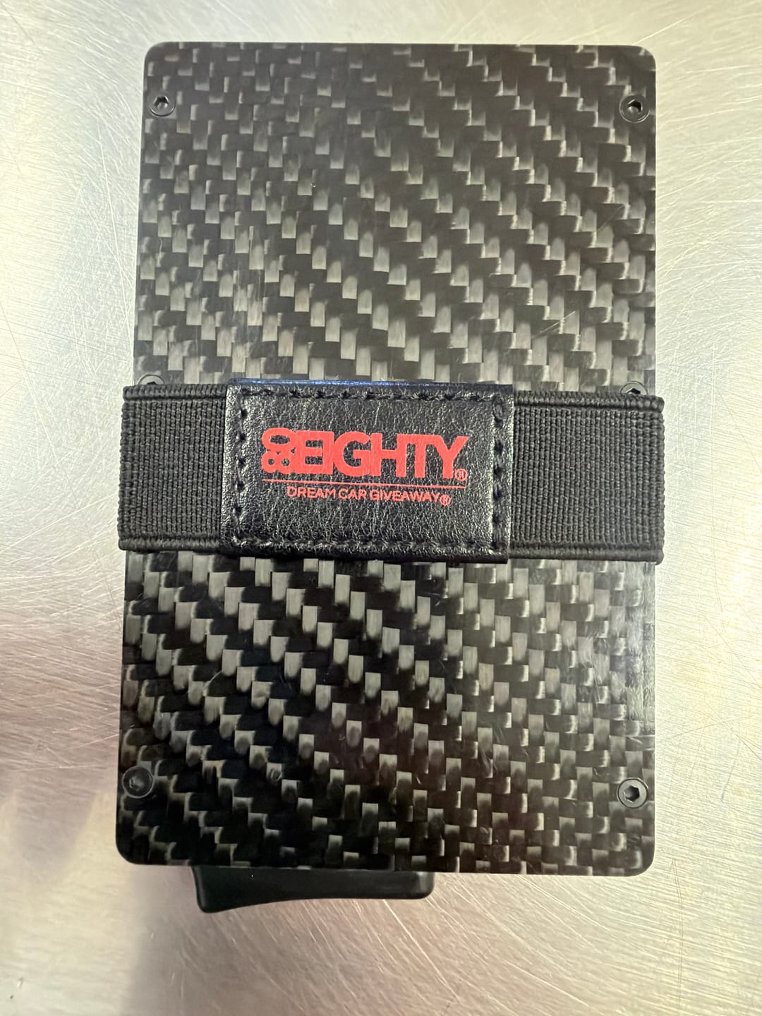 Customer photo review of 80Eighty® Minimalist Carbon Fiber Wallet