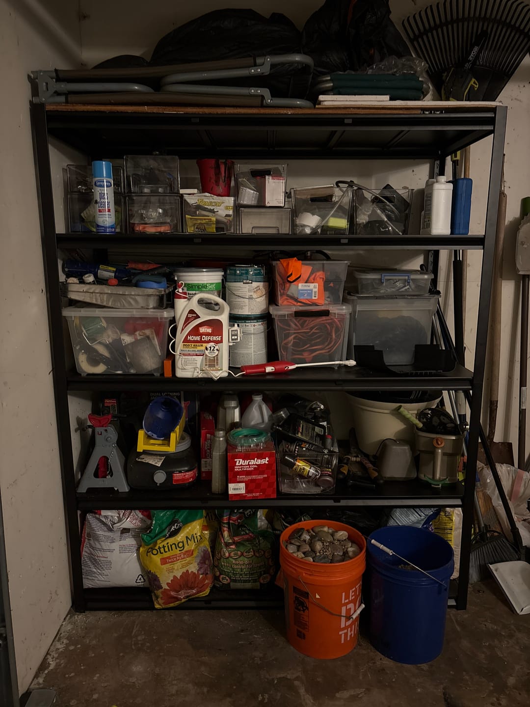 Customer photo review of REIBII 60"W x 72"H Industrial Garage Shelving, 3000LBS Heavy Duty Storage Shelves, Adjustable Metal Shelving for Basement Warehouse