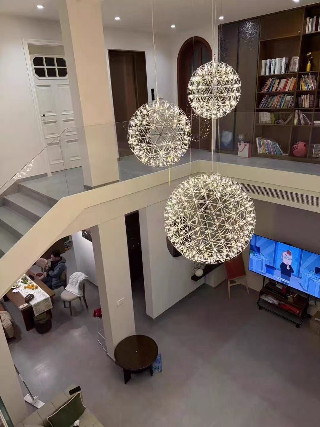 Customer photo review of Sparkling Raimond LED Sphere Pendant Light