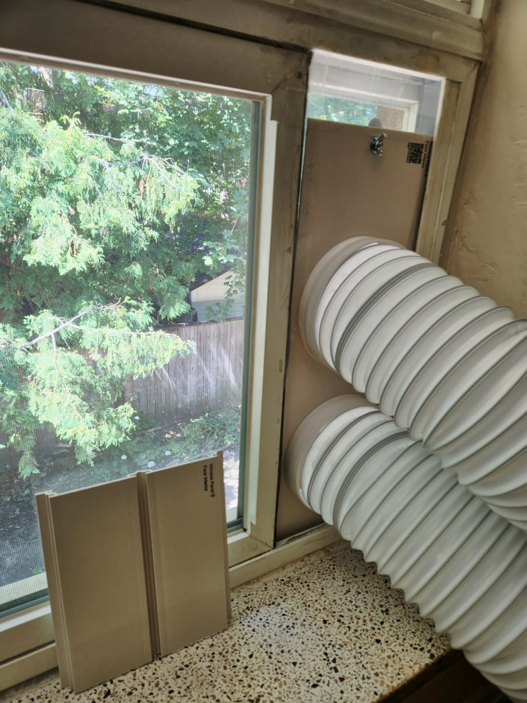 Customer photo review of Portable Air Conditioner Dual Hose Kit (AC515S, AC516S, AC740S)