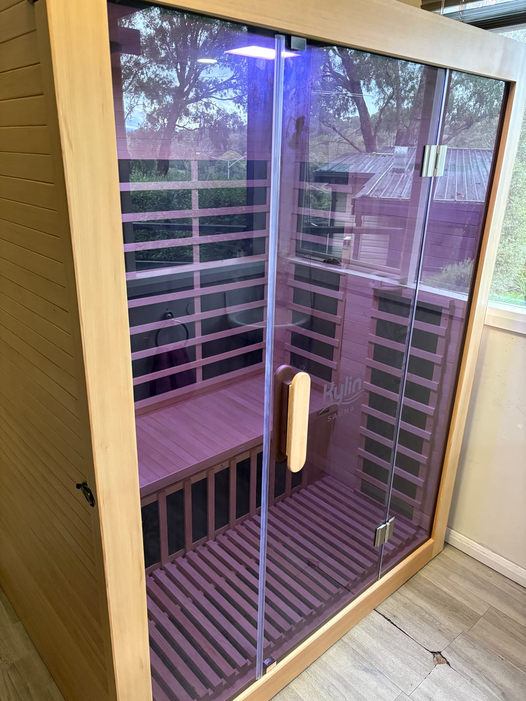 Customer photo review of Kylin Low EMF Carbon Infrared Sauna Room 3 Person H6303 (Floor Heater included)
