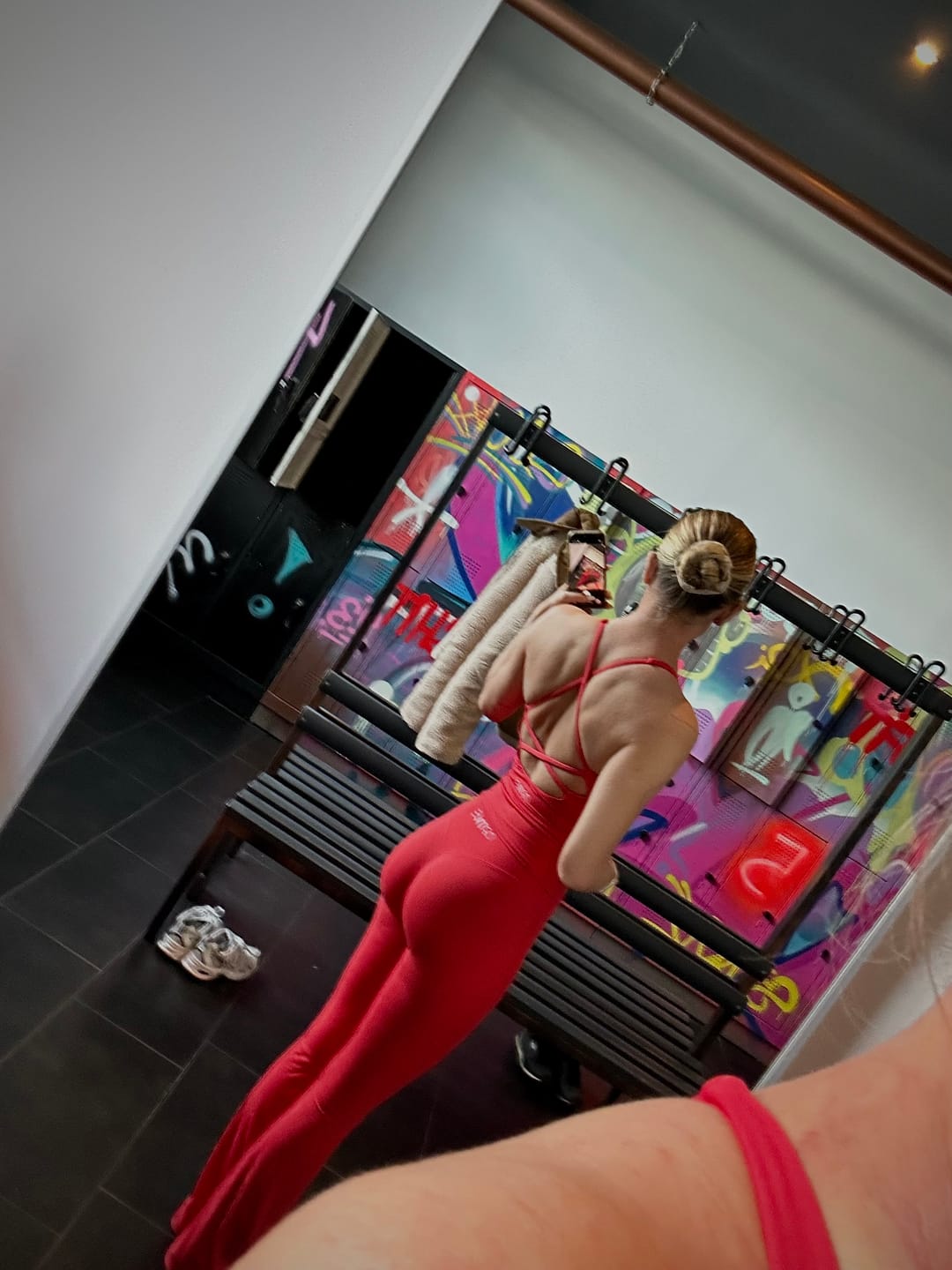 Customer photo review of LUXE Sculpt Tank - Candy Red (Limited Edition)