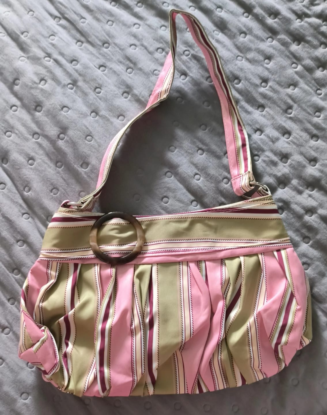 Customer photo review of Sophia Striped Shoulder Bag