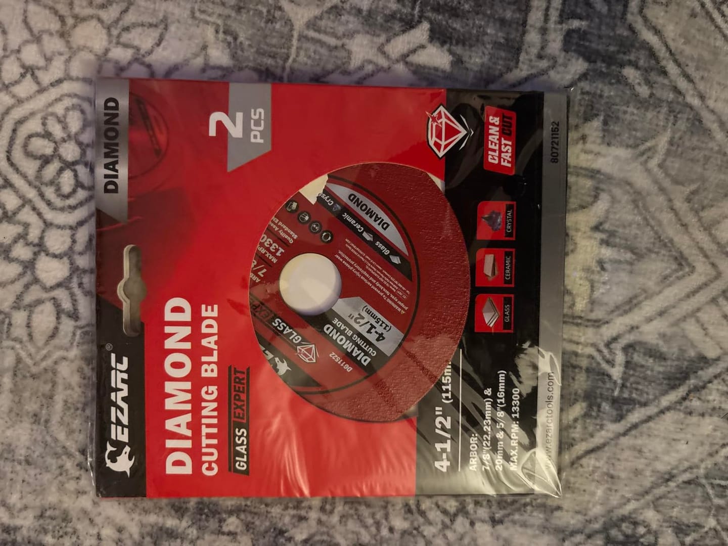 Customer photo review of Glass Cutting Disc 2-Pack For Ceramic Tile, Glass, Crystal, Porcelain