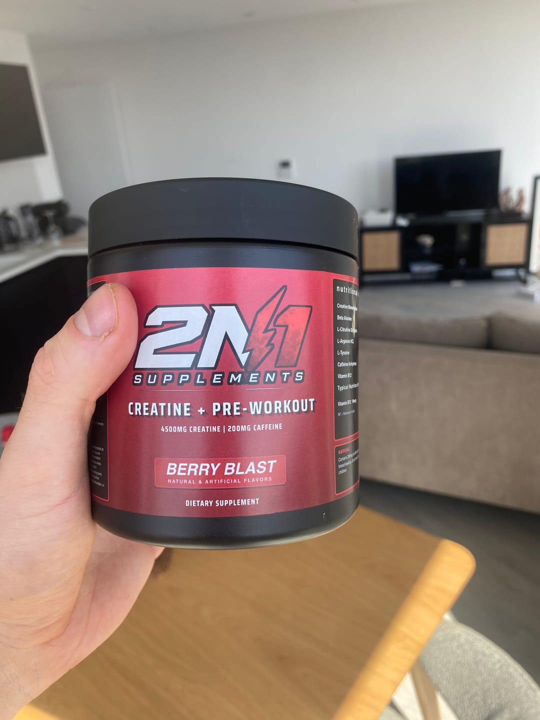 Customer photo review of 2N1 Pre-Workout + Creatine | Two Supplements, One Serving (200g)