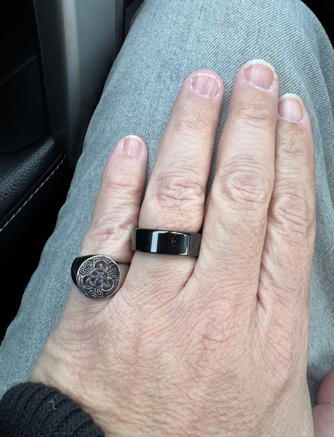 Customer photo review of Men's Celtic Knot™ Ring | Stainless Steel Band