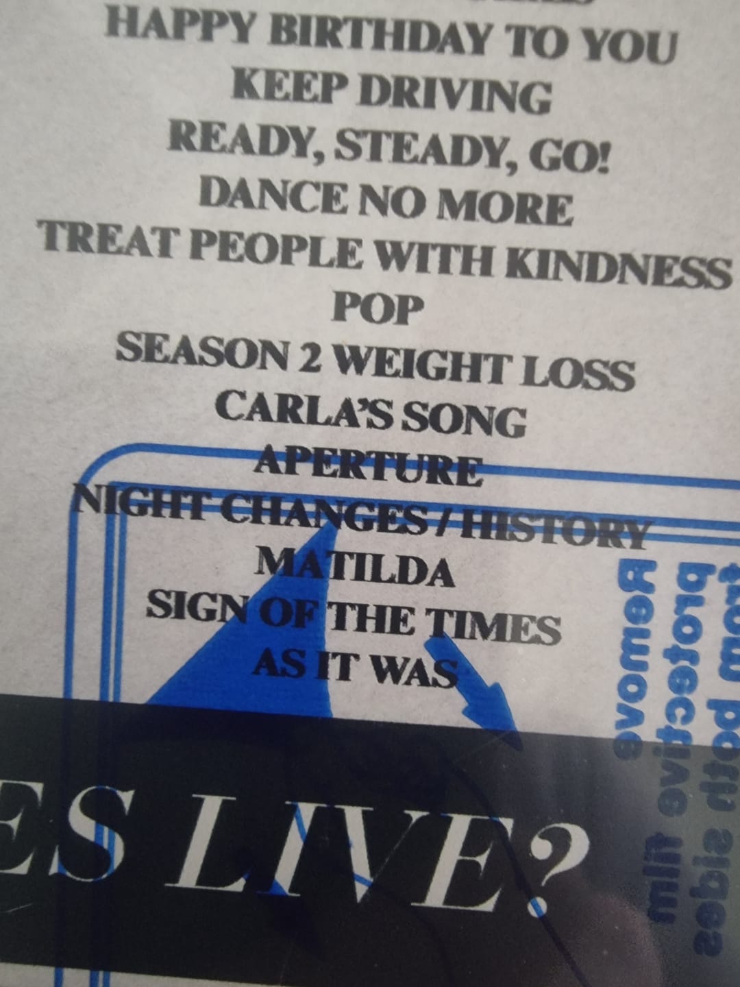 Customer photo review of Harry Styles - Personalised Newspaper Style Concert Poster