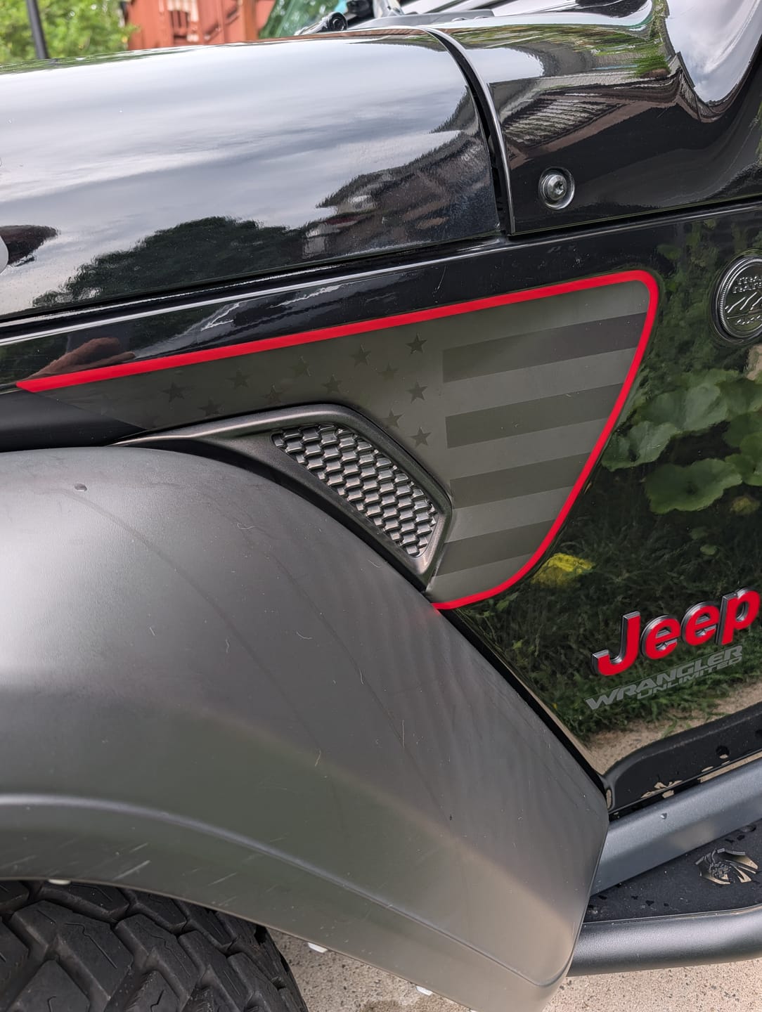 Customer photo review of Premium Fender Vent Decal Set | Black Flag - fits Wrangler JL & Gladiator JT