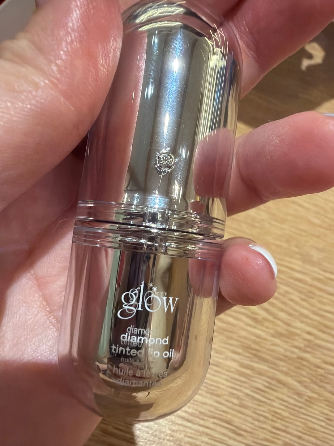 Customer photo review of glow diamond tinted lip oil