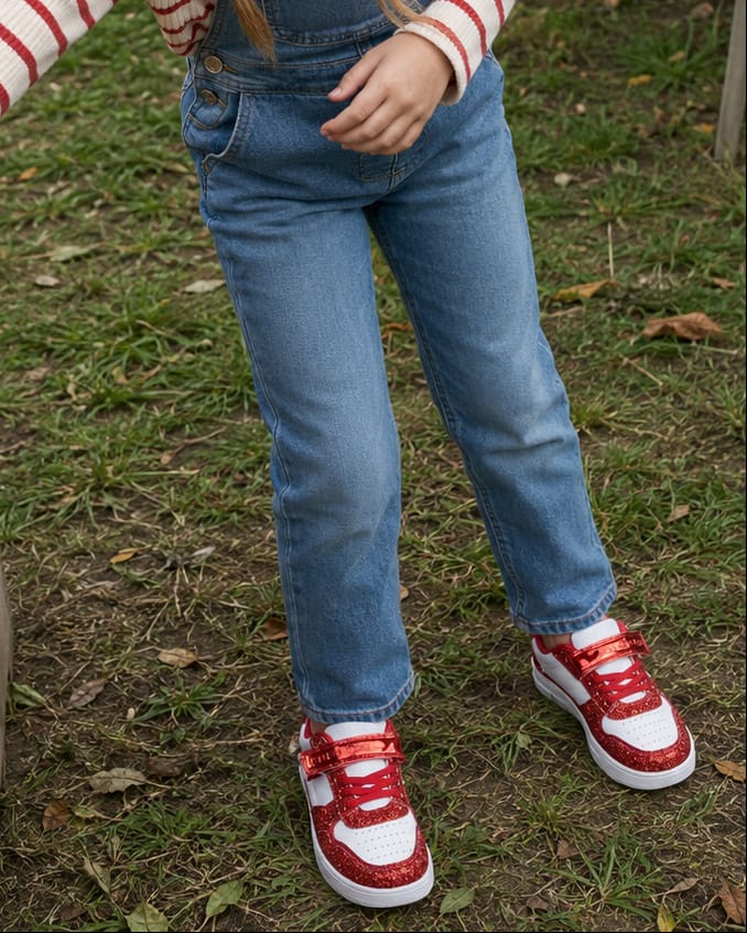 Customer photo review of Lucky Step Kids Glitter Bead Sneakers