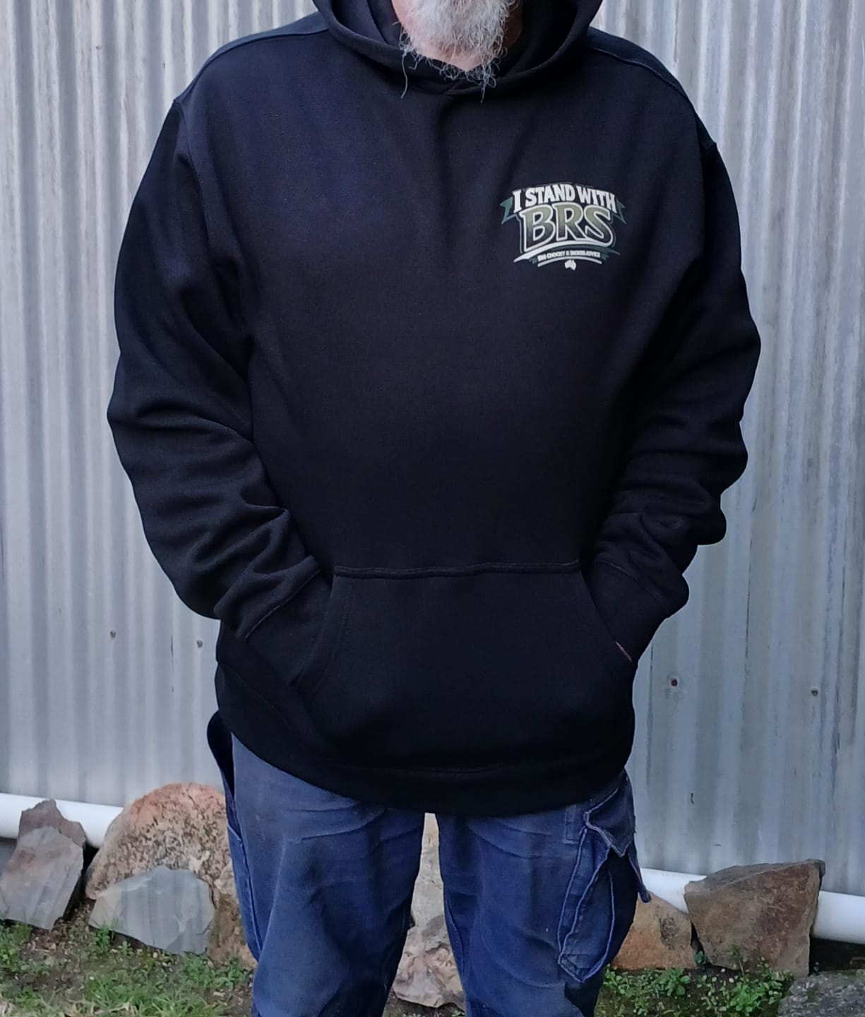 Customer photo review of Big Chocky | Stand With BRS Hoodie