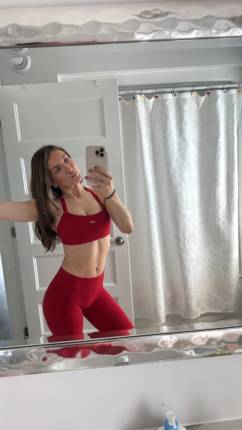 Customer photo review of The Halter Bra Scarlet