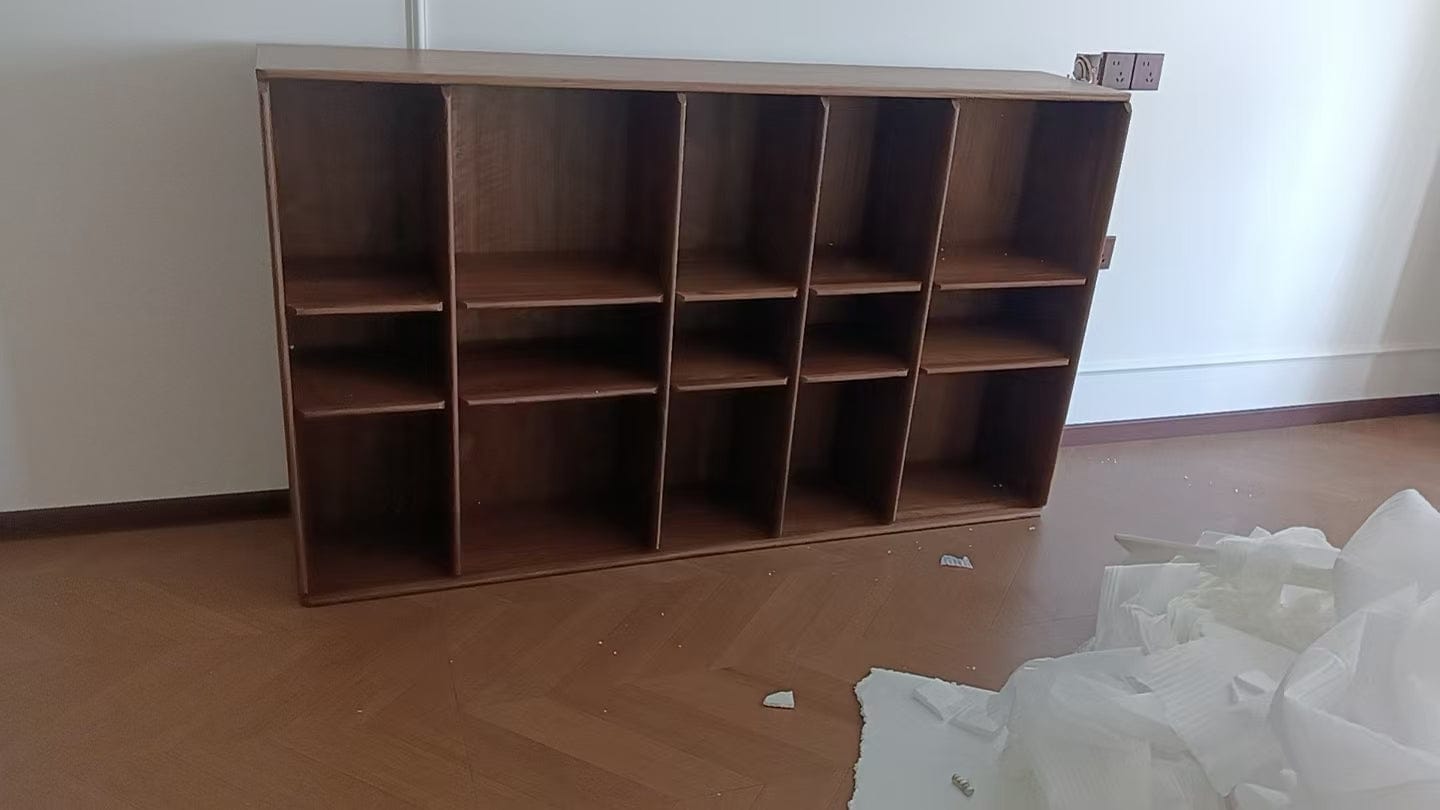 Customer photo review of Plato Solid Wood Bookcase | Sideboard