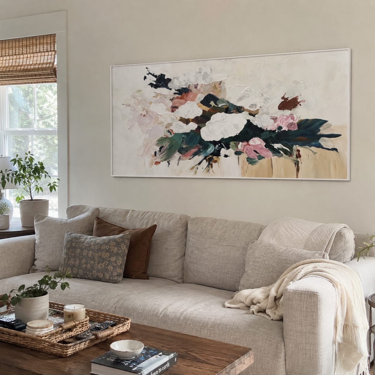 Customer photo review of Abstract Flower And Tree Textured Canvas Art  #MF153