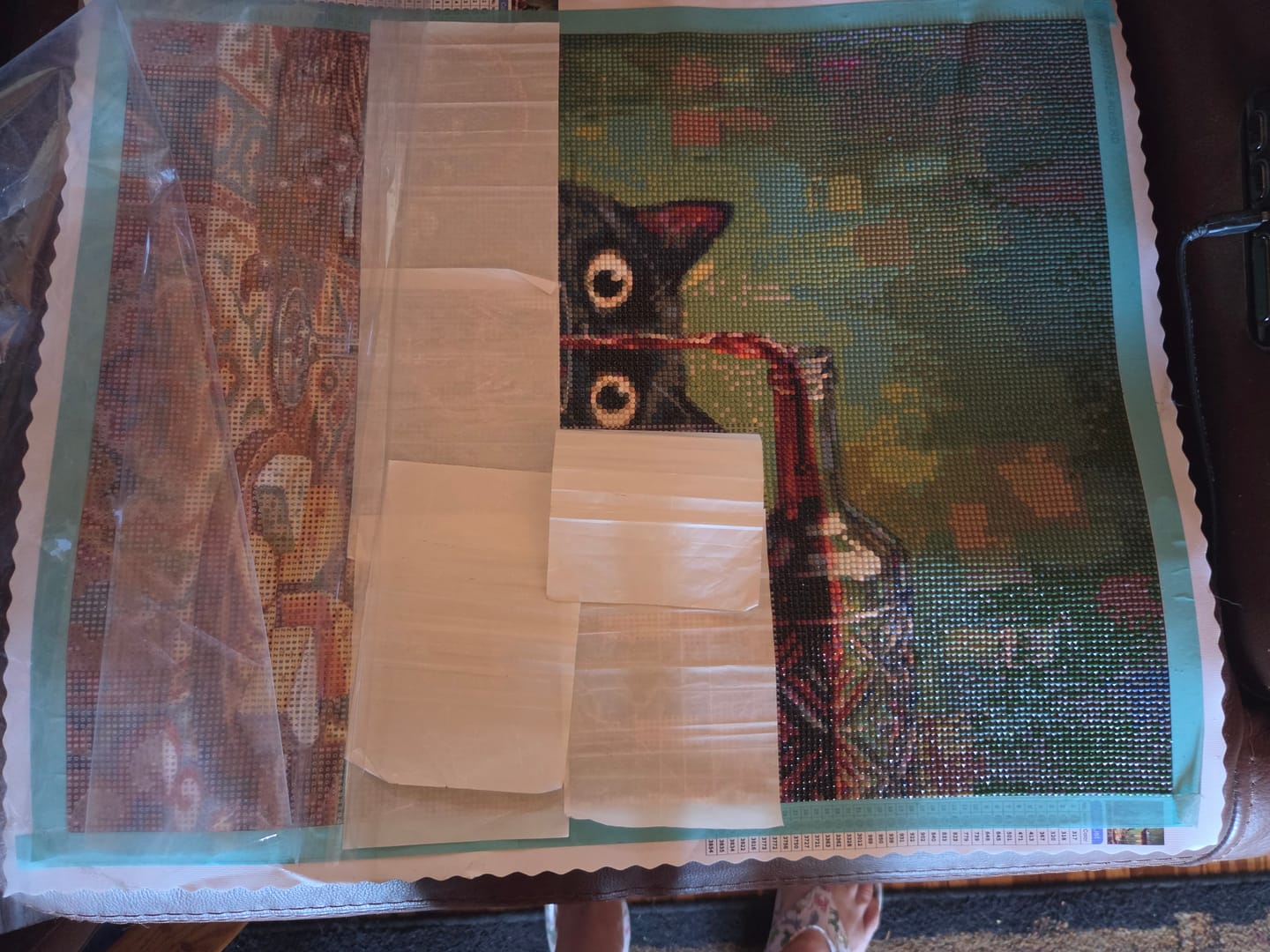 Customer photo review of Wine & Whiskers Night (Diamond Painting)