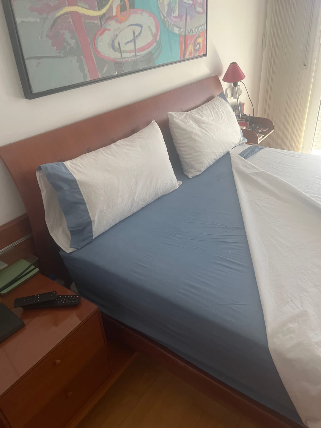 Customer photo review of Juego de Sábanas Oxford - 150 Hilos - Azul