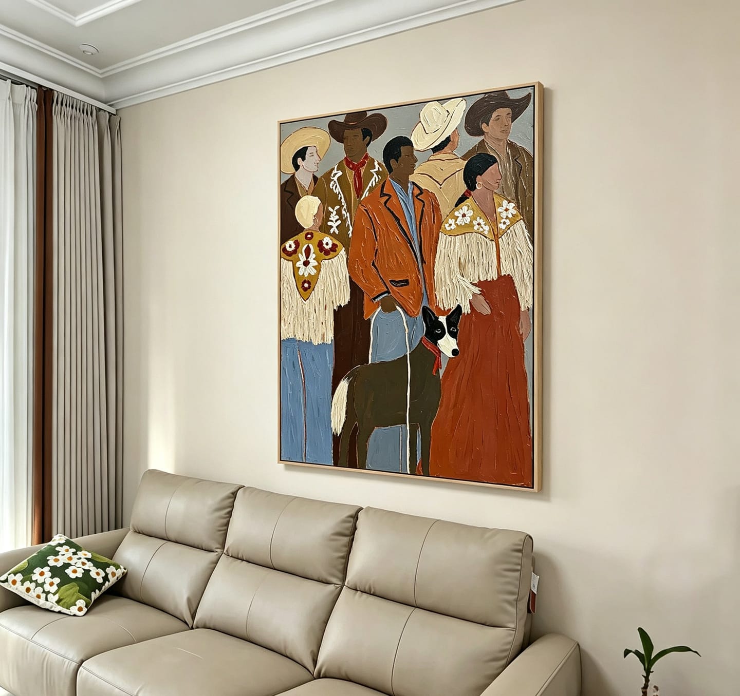 Customer photo review of Rodeo Gathering-Western Group Painting