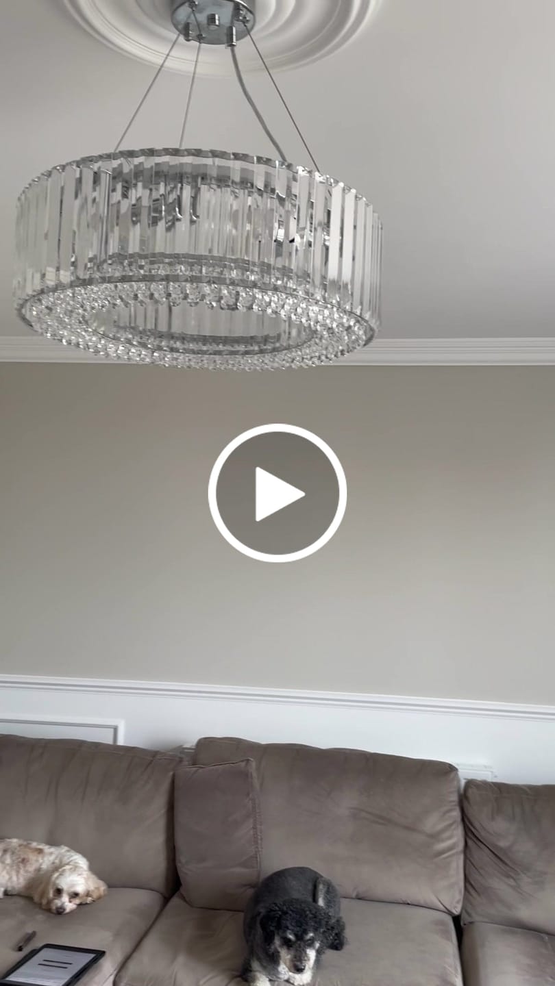 Customer video review of Modern Round Crystal Chandelier