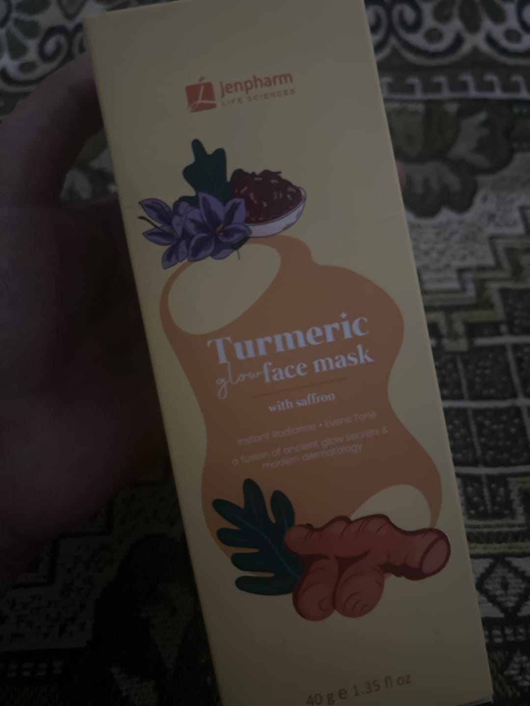 Customer photo review of Turmeric Glow Face Mask