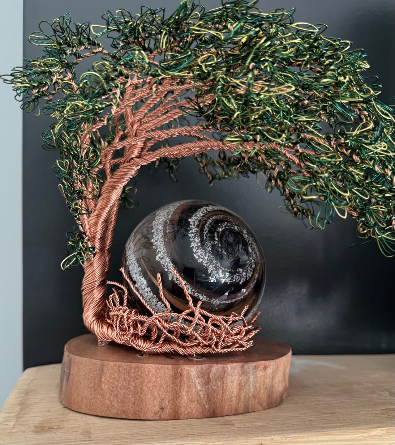Customer photo review of Reading Tree Of Life with Tranquil Swirl Orb