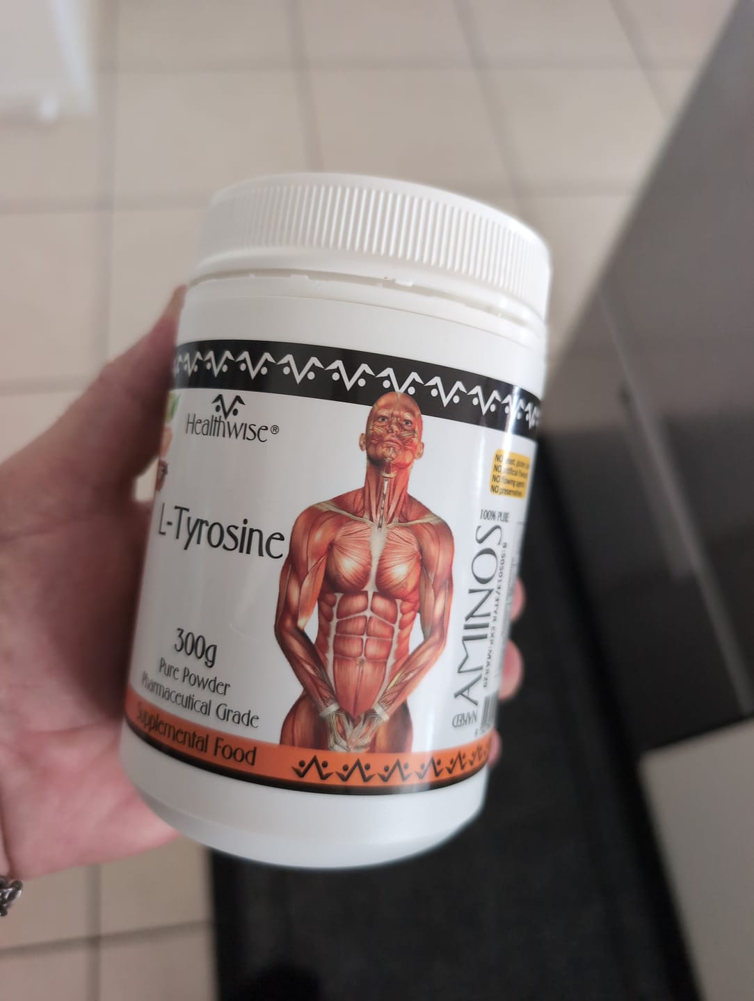 Customer photo review of Healthwise L-Tyrosine 300g