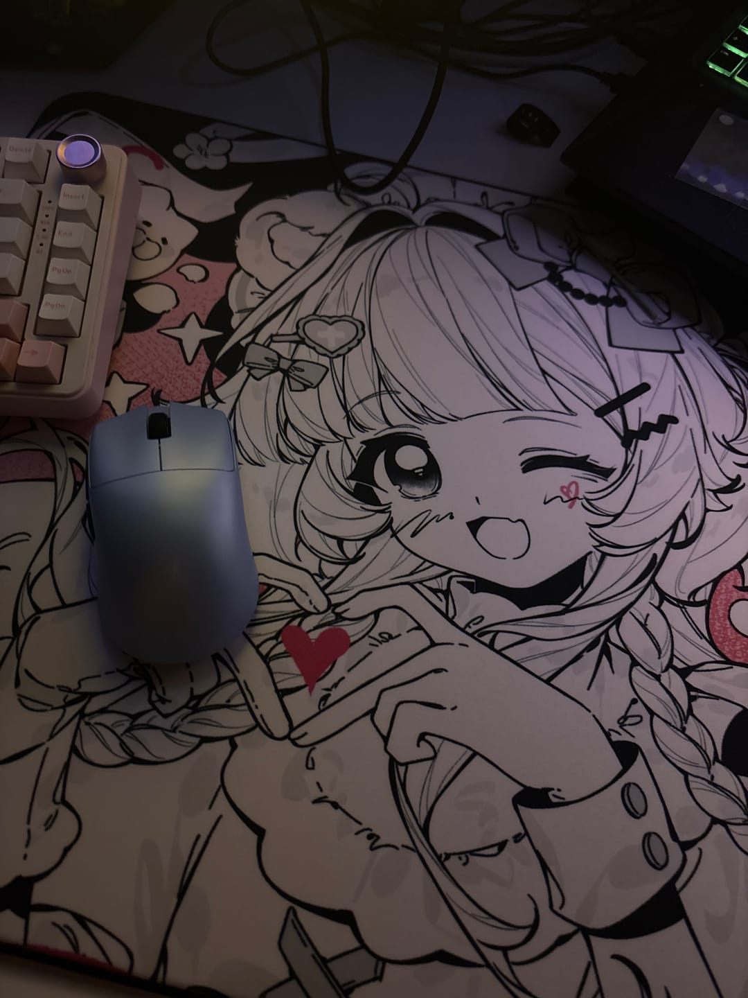 Customer photo review of ESPTiger Sweet Gaze Mousepad