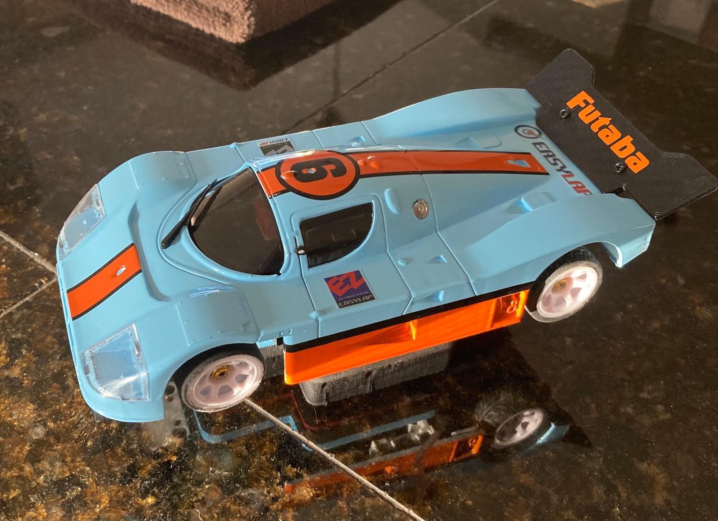 Customer photo review of Silver Horse RC Sauber C9 LM 102mm - Gulf Livery