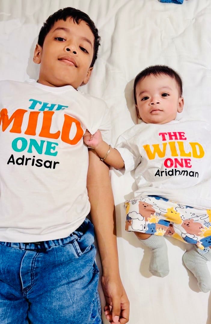Customer photo review of The Mild One & The Wild One – Matching Clothes For Brother And Sister