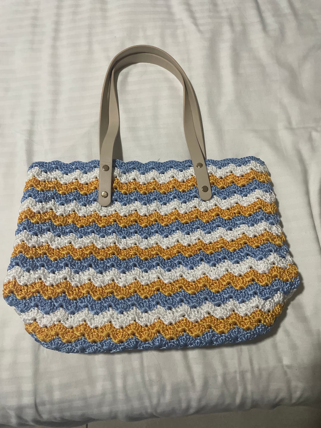 Customer photo review of Seabreaze Wave Tote Crochet Kit