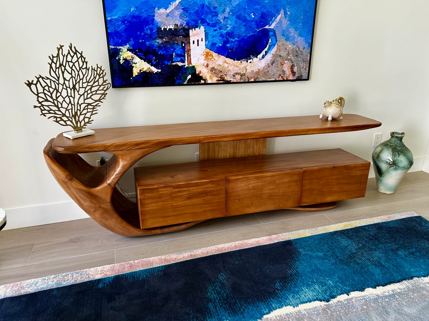 Customer photo review of Contemporary TV Stand For Living Room