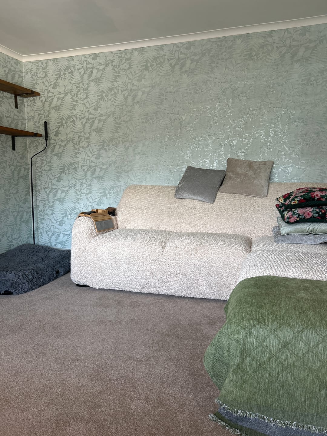 Customer photo review of 2 Seater Chesterfield Sofa Cover - Beige, Microfibra Collection