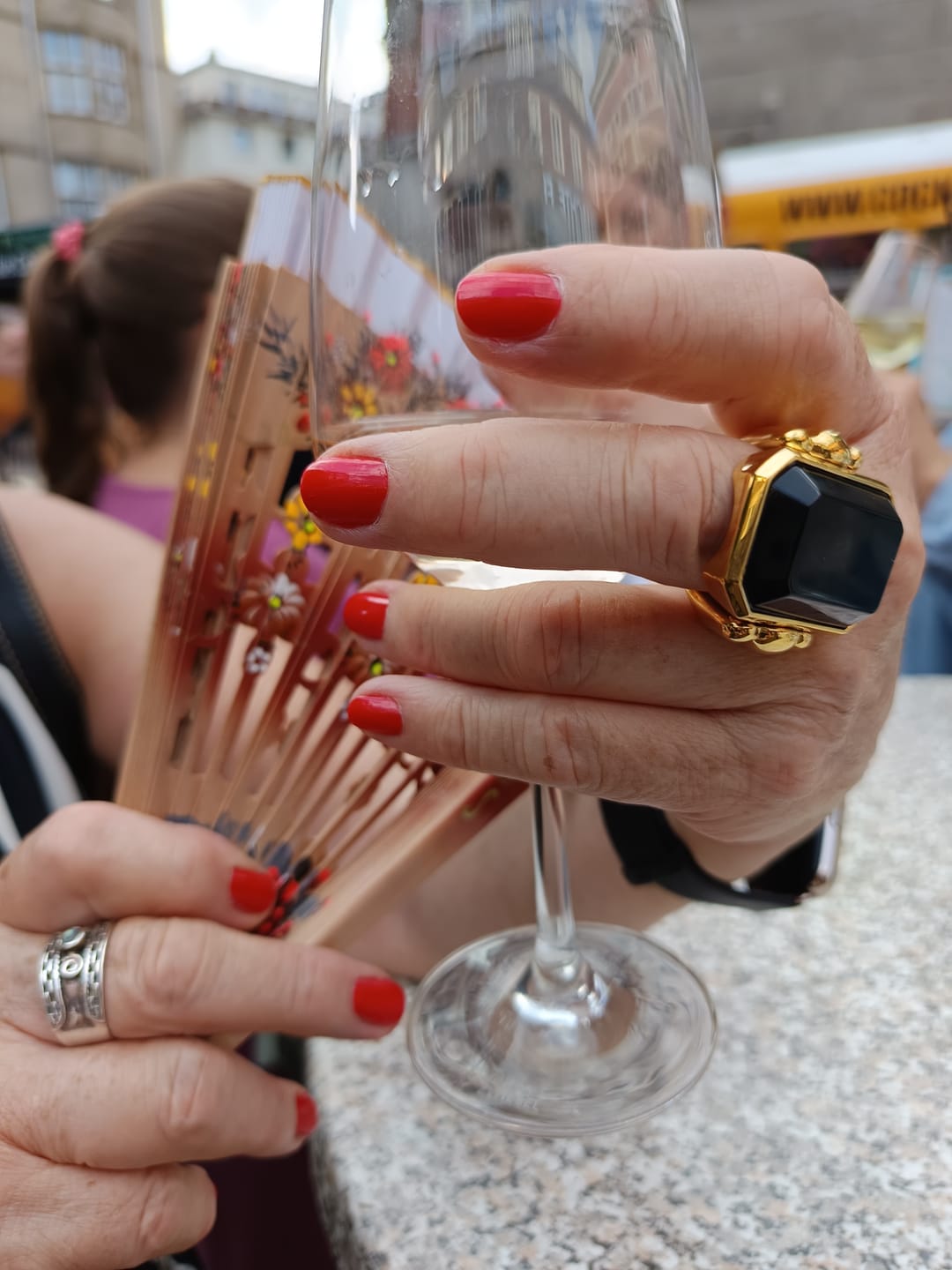 Customer photo review of Marique French Vintage Agate Ring