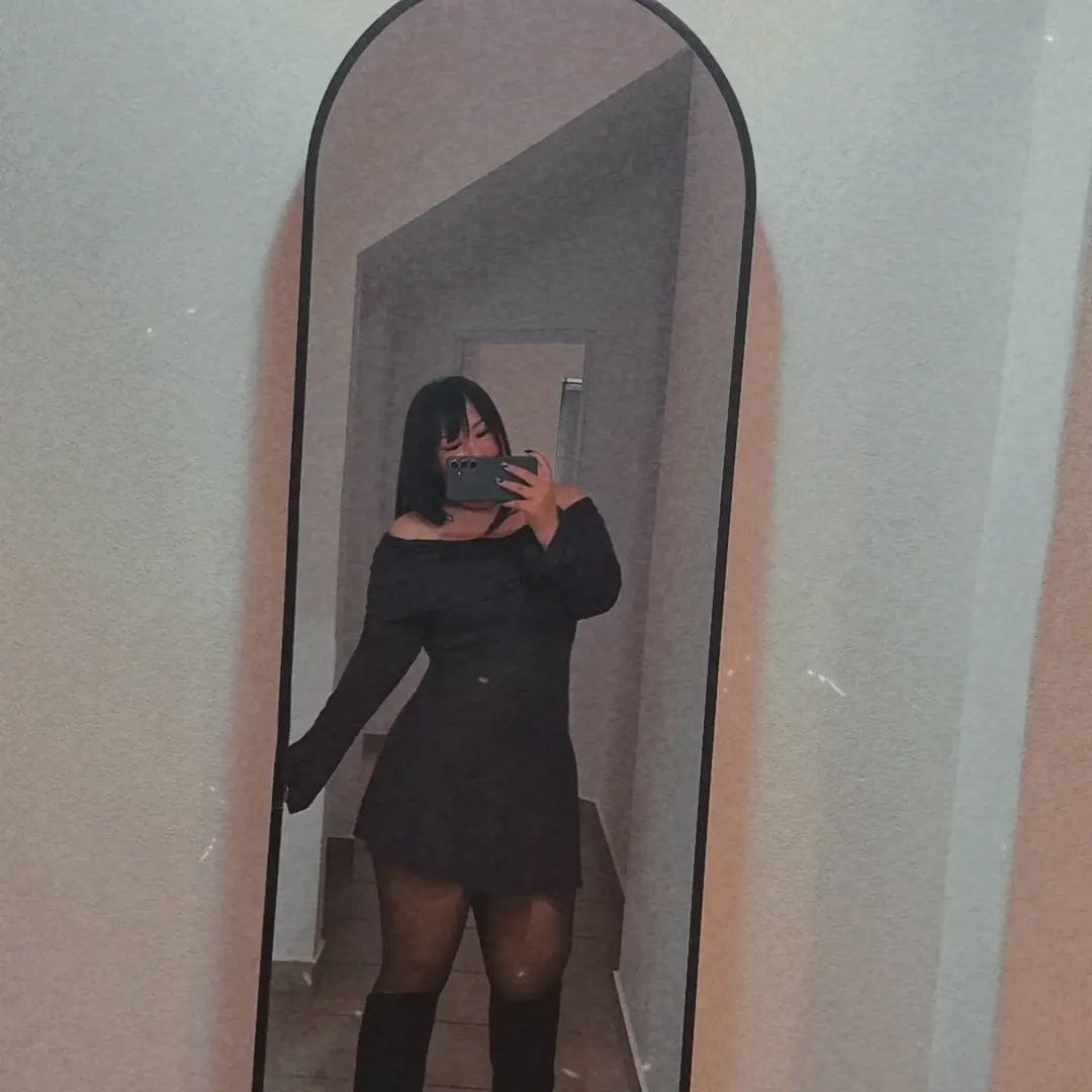Customer photo review of Mia Mini Dress - Chocolate