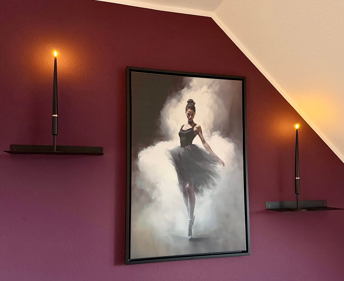 Customer photo review of LED Kertelys med Lak, 2 stk (28 cm) Sort
