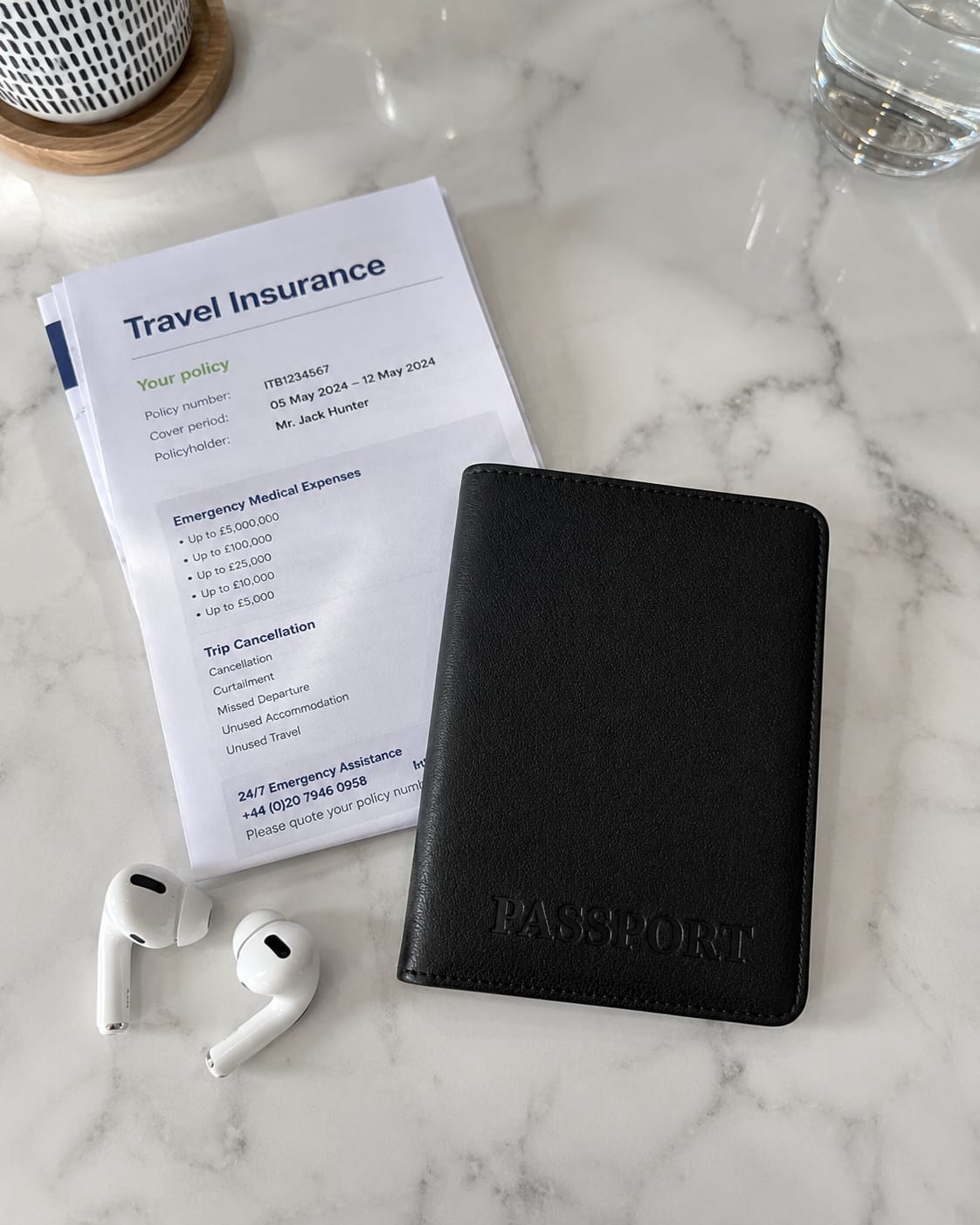 Customer photo review of Passport Trackable Wallet
