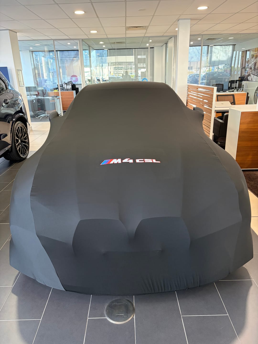 Customer photo review of CUSTOM INDOOR CAR COVER FOR BMW