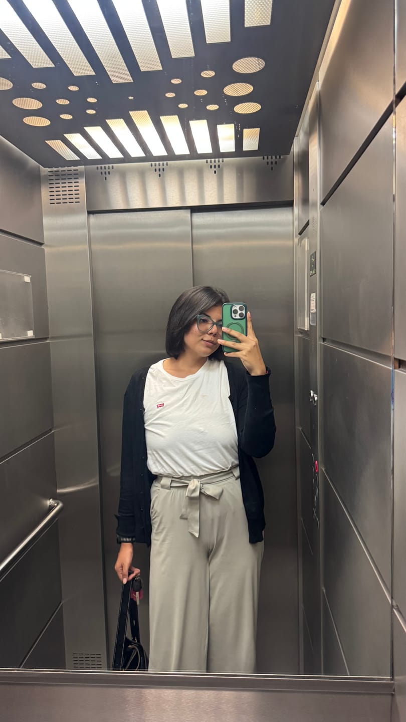 Customer photo review of Night Palazzo | AlgaKnit - Taupe