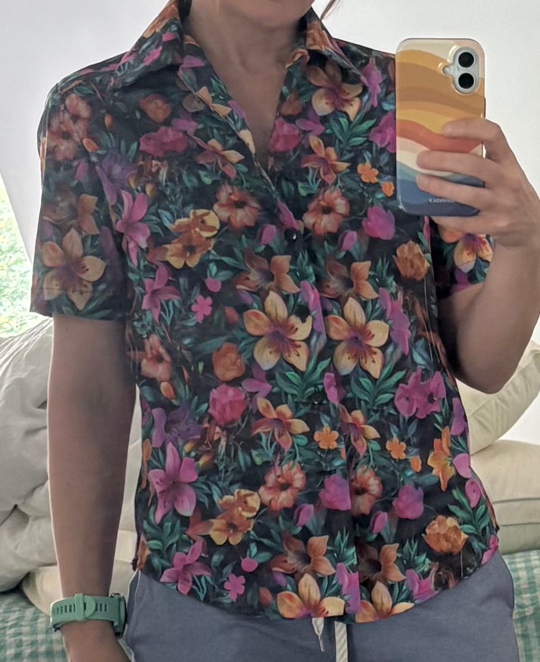 Customer photo review of Paradise Botanical Cotton Lawn Fabric