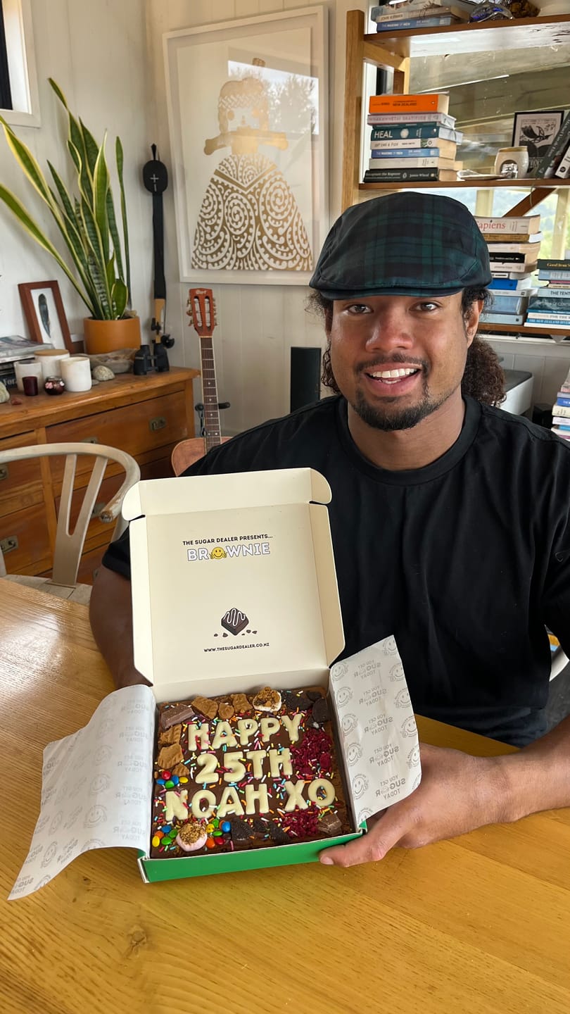 Customer photo review of Custom message loaded brownie