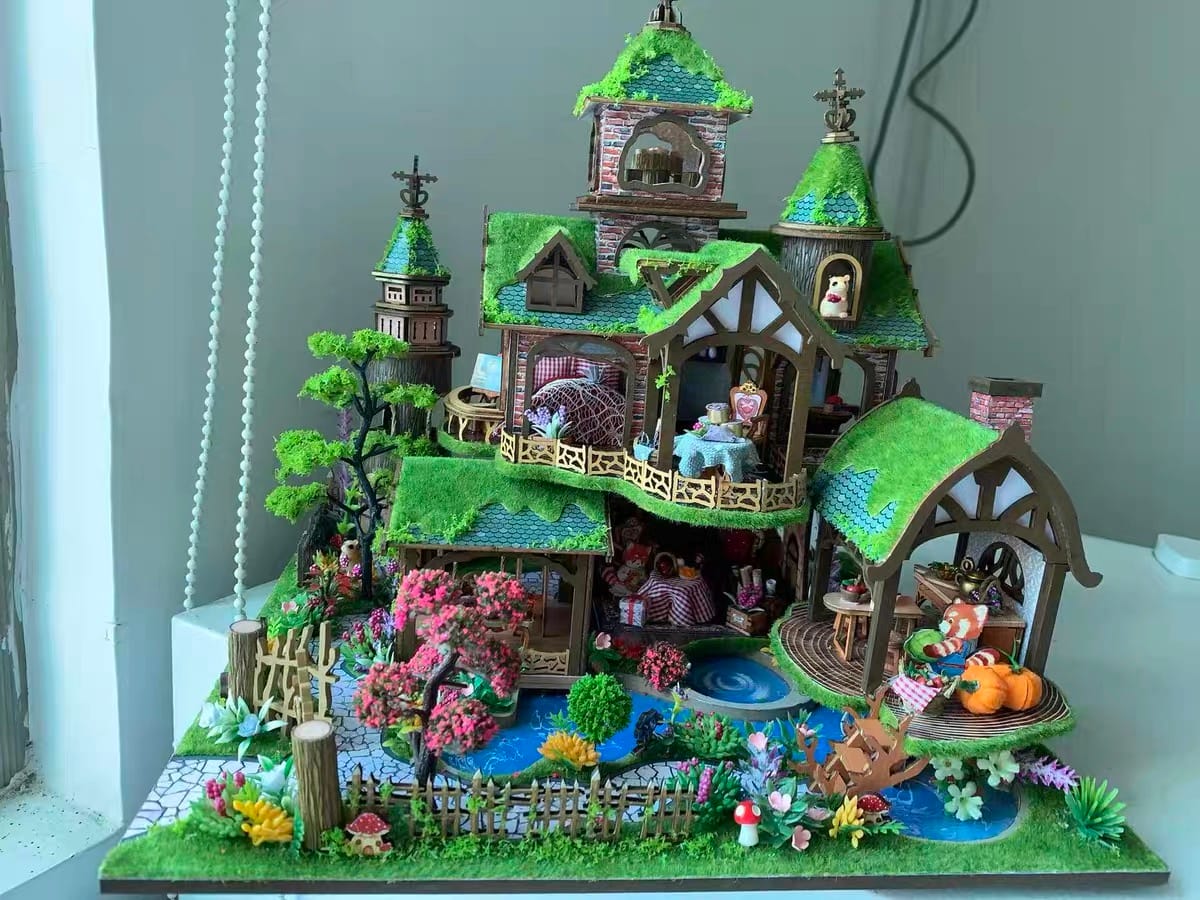 Customer photo review of Wewowood Fantasy Forest DIY Miniature House Kit