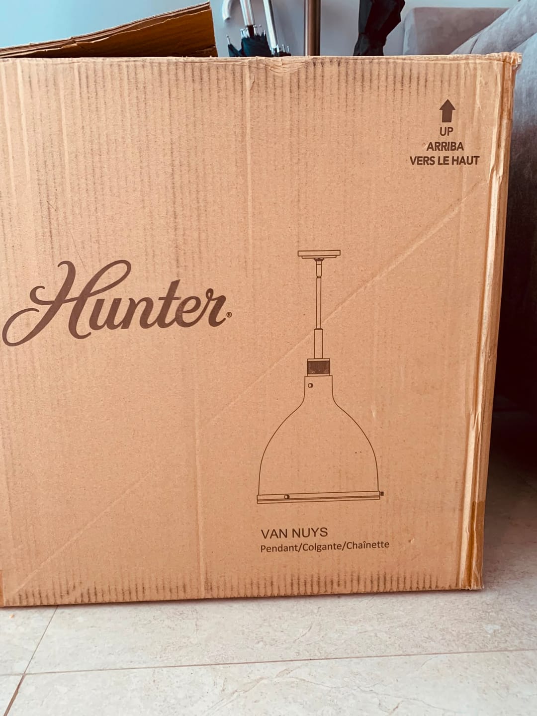 Customer photo review of Colgante Van Nuys 1 luz 16 pulgadas